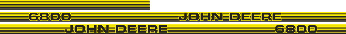 Printad dekor John Deere 6800. Komplett: 1st stripe 770mm, 2st 6800 John Deere 1780x50mm,