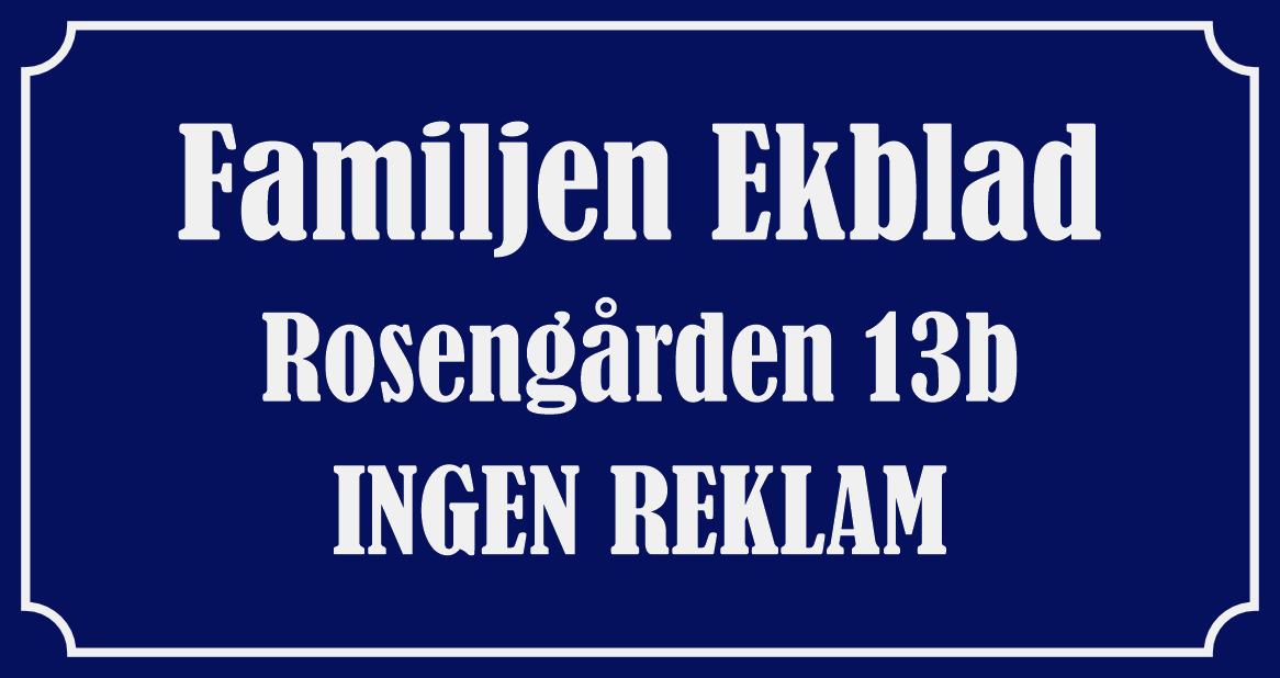 Brevlådeskylt i Aluminium 100 x 53 mm att sätta på sin brevlåda eller vid sitt brevinkast.Kryssa i ✅ om du vill ha förborrade hål.
