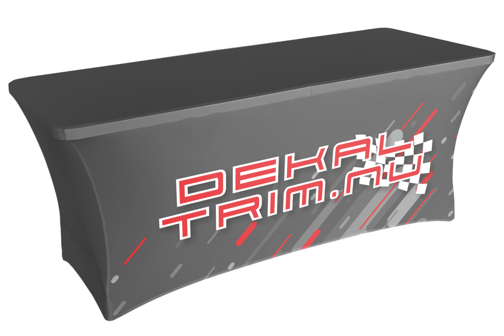 Mässbord 1800x750x740mm
Hopfällbart mässbord med färgtryck på stretchtyg.Vikt: 13kr. Max belastning 200kg.