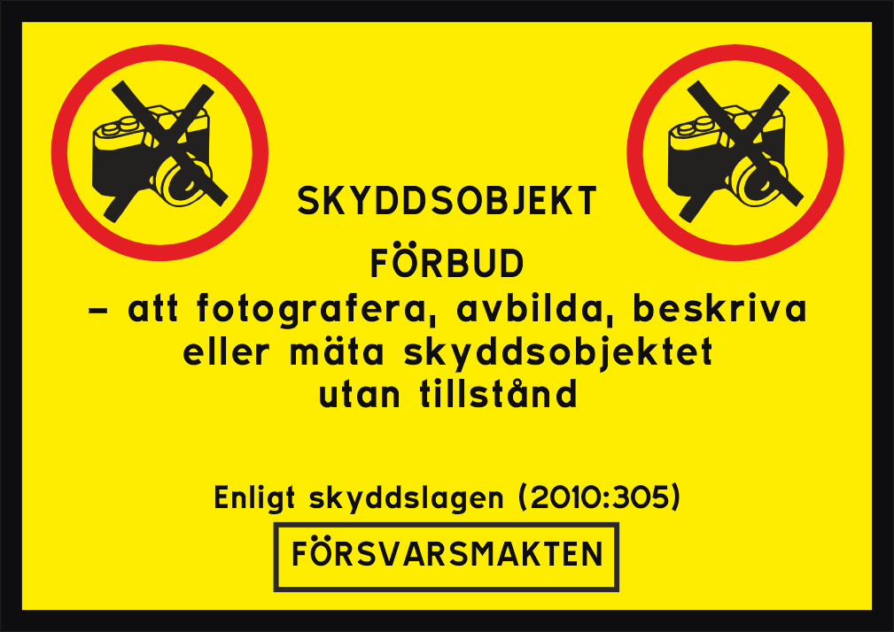 Förbud - att fotografera, avbilda, beskriva