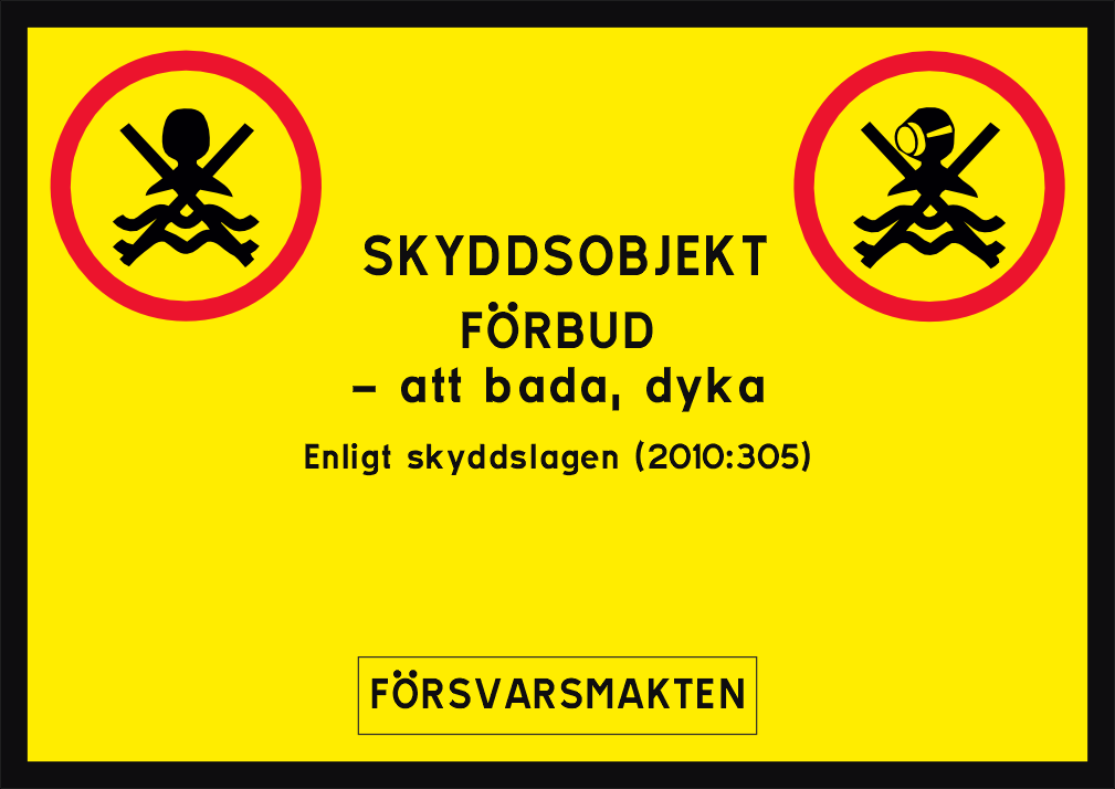 Förbud - att bada, dyka