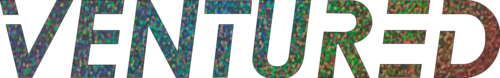 VENTURED logo glitter