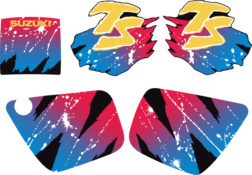 Komplett dekalkitt Suzuki TS