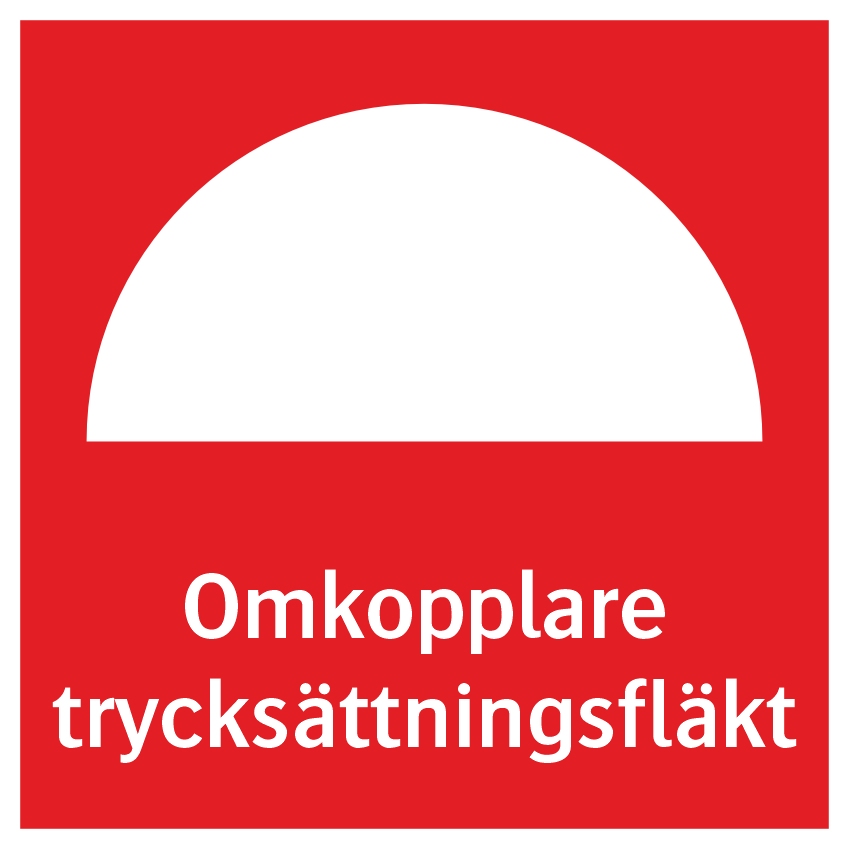Omkopplare  trycksättningsfläkt  