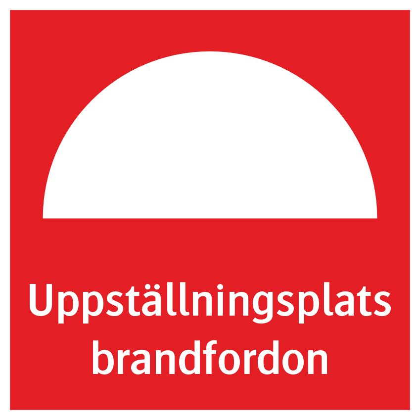 Uppställningsplats  brandfordon  