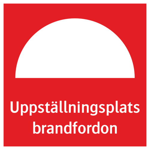 Uppställningsplats  brandfordon  