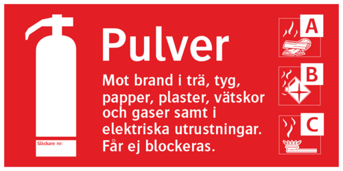 Brandsläckare Pulver