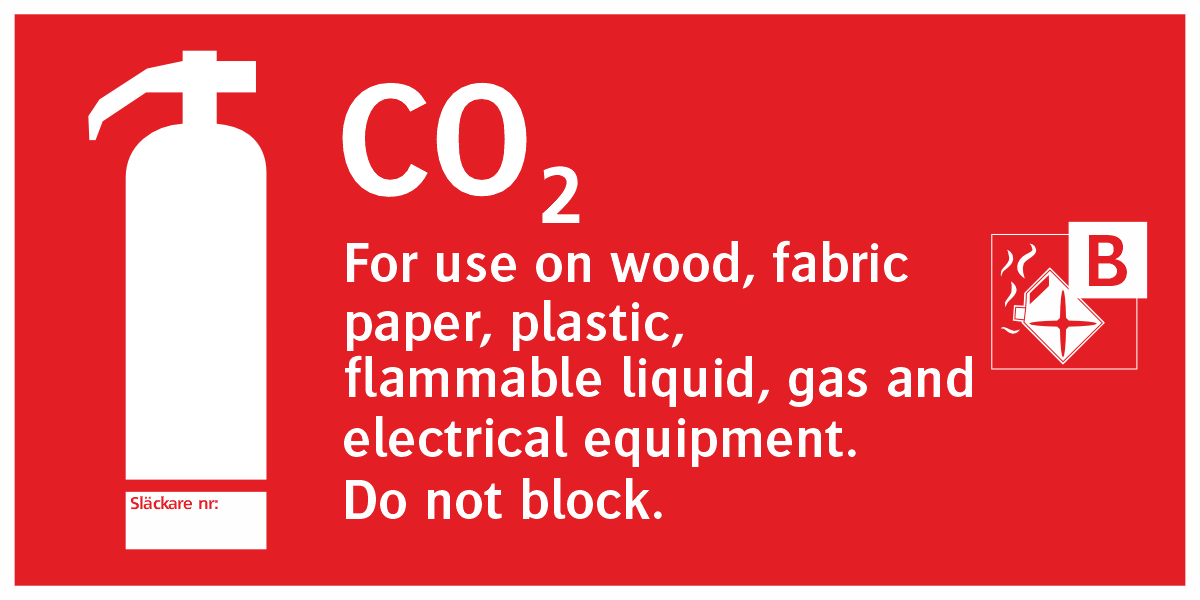 Brandsläckare CO2 Carbon dioxide