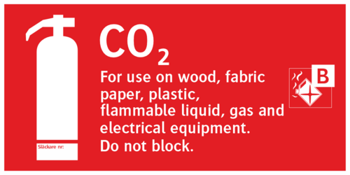 Brandsläckare CO2 Carbon dioxide