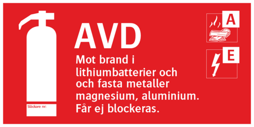 Brandsläckare AVD