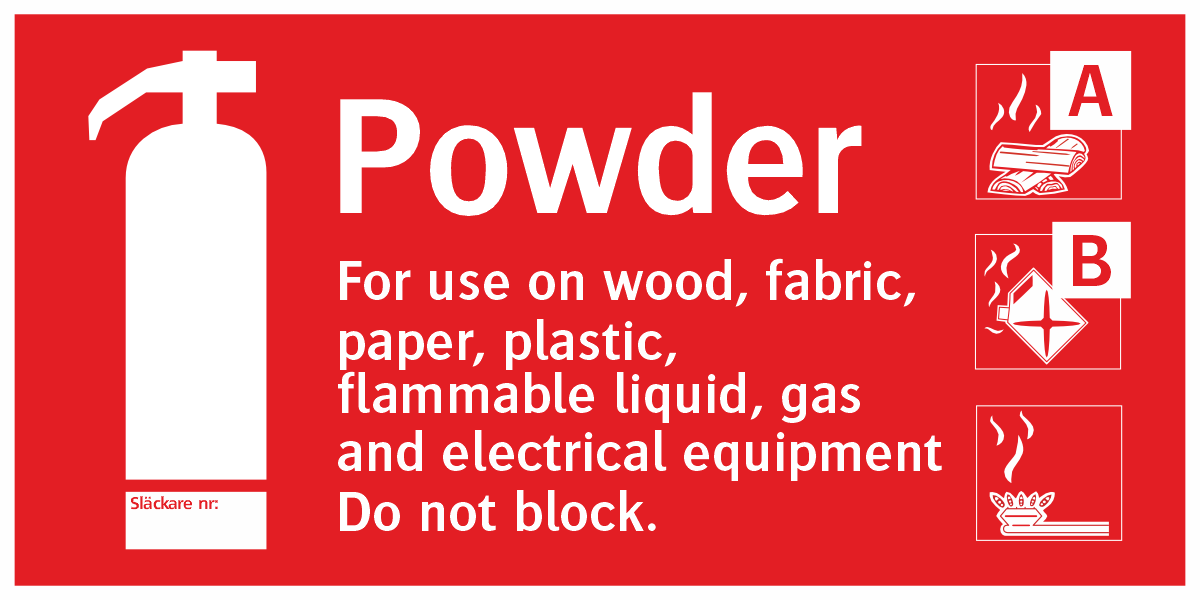 Brandsläckare Powder