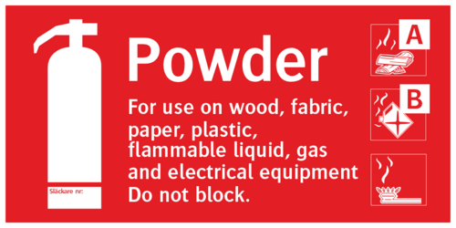 Brandsläckare Powder