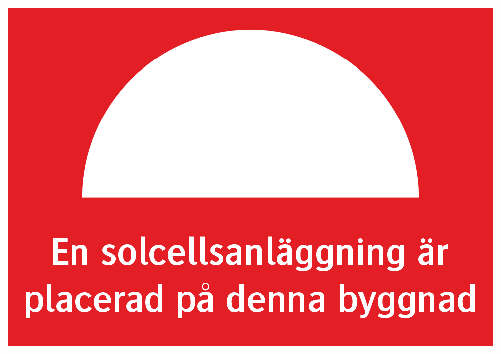 En solcellsanläggning är placerad på denna byggnad 
