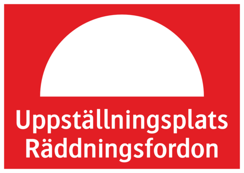 Uppställningsplats  Räddningsfordon  
