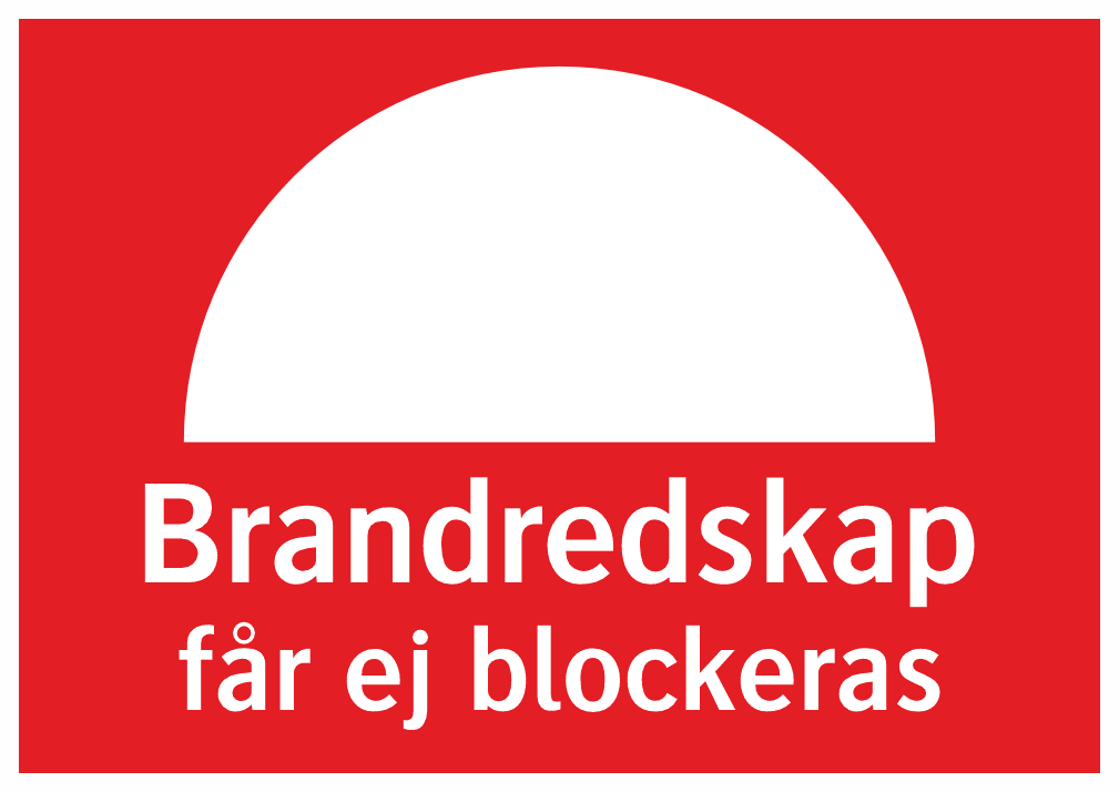 Brandredskap får ej blockeras 