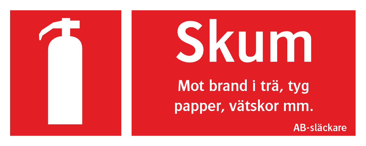 Brandsläckare skum - ISO 7010