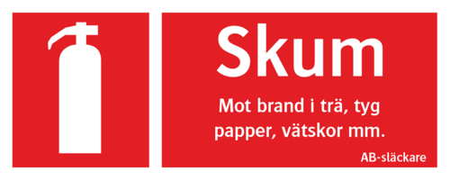 Brandsläckare skum - ISO 7010