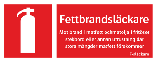 Fettbrandsläckare - ISO 7010