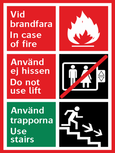 Hisskylt vid brandfara