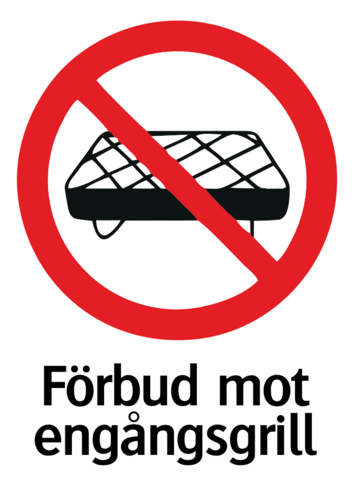 Förbud mot engångsgrill  