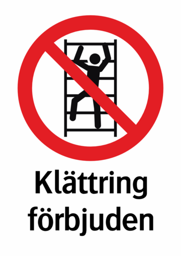 Klättring förbjuden 