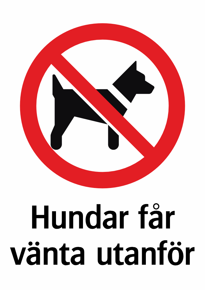 Hundar får vänta utanför 