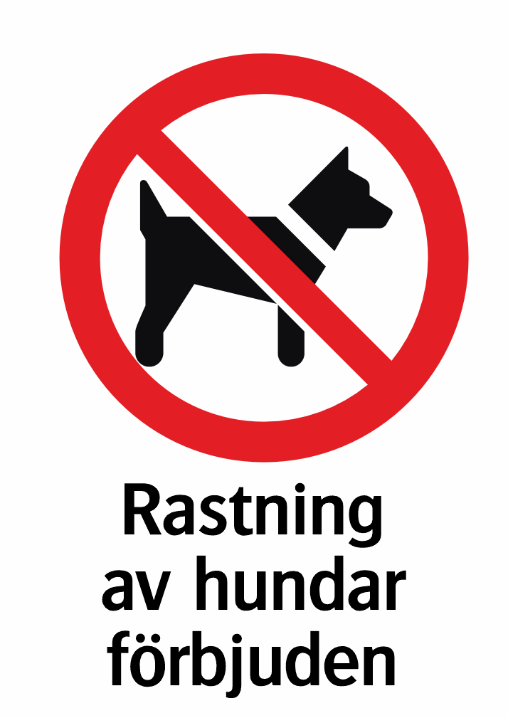 Rastning av hundar förbjuden 