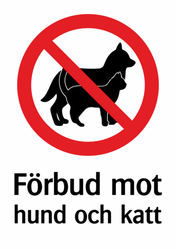 Förbud mot hund och katt 
