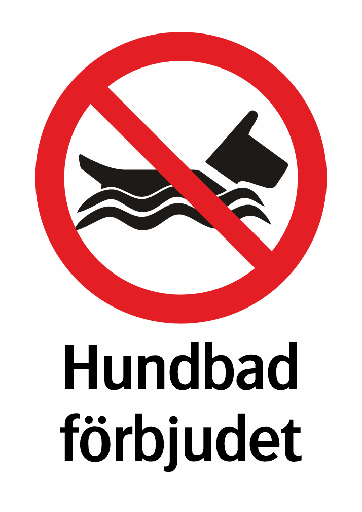 Hundbad förbjudet 