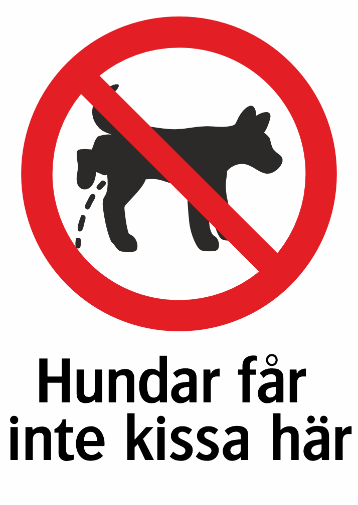 Hundar får inte kissa här 