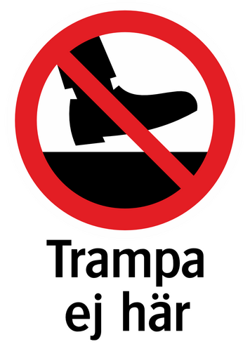 Trampa ej här 