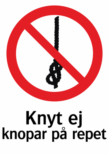 Knyt ej knopar på repet 