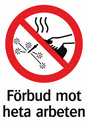 Förbud mot heta arbeten 