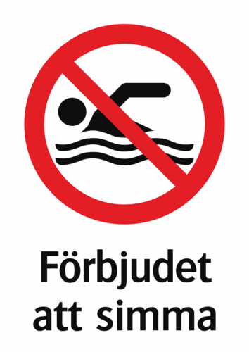 Förbjudet att simma 