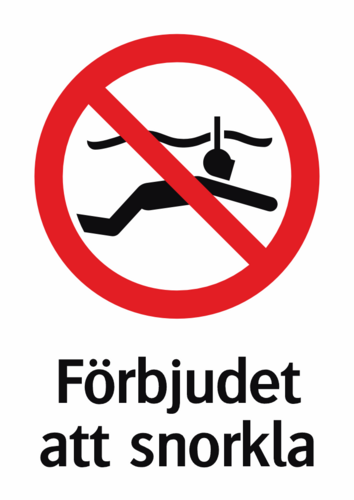 Förbjudet att snorkla 