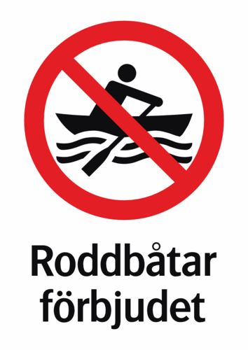 Roddbåtar förbjudet 