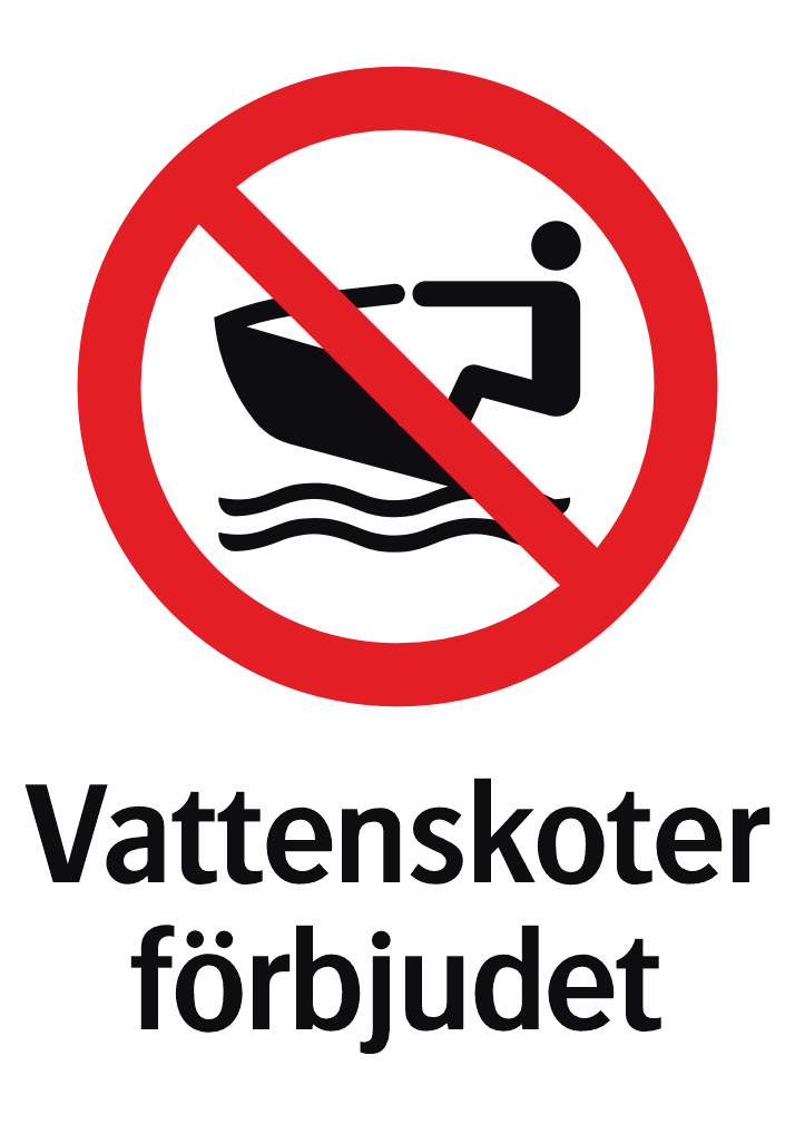 Vattenskoter förbjudet 