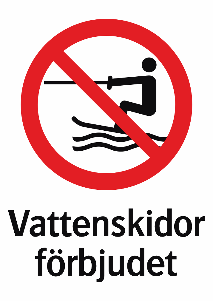 Vattenskidor förbjudet 