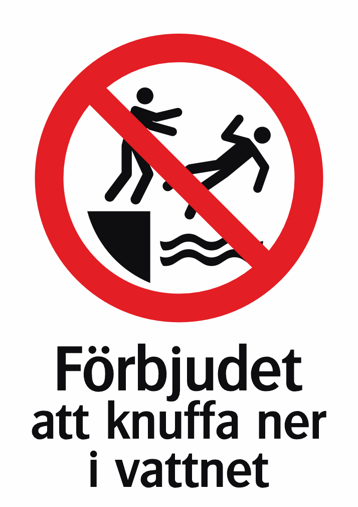 Förbjudet att knuffa ner i vattnet 
