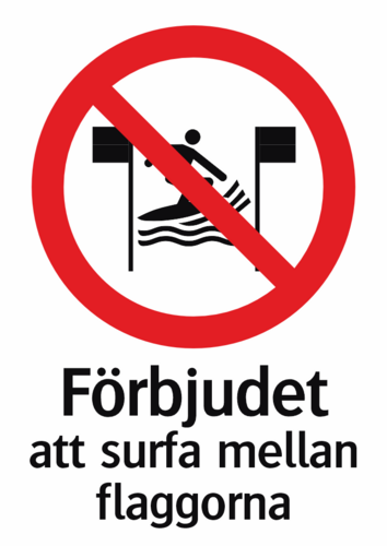 Förbjudet att surfa mellan flaggorna 
