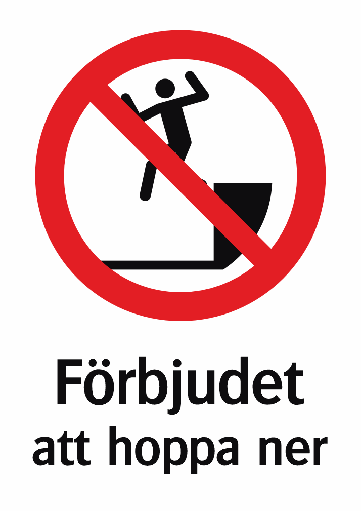 Förbjudet att hoppa ner 