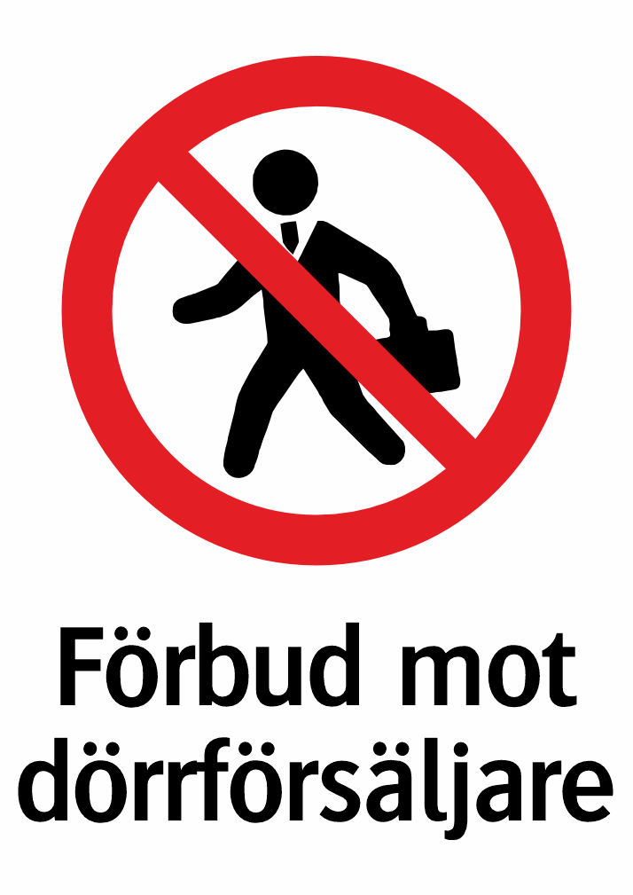 Förbud mot dörrförsäljare 