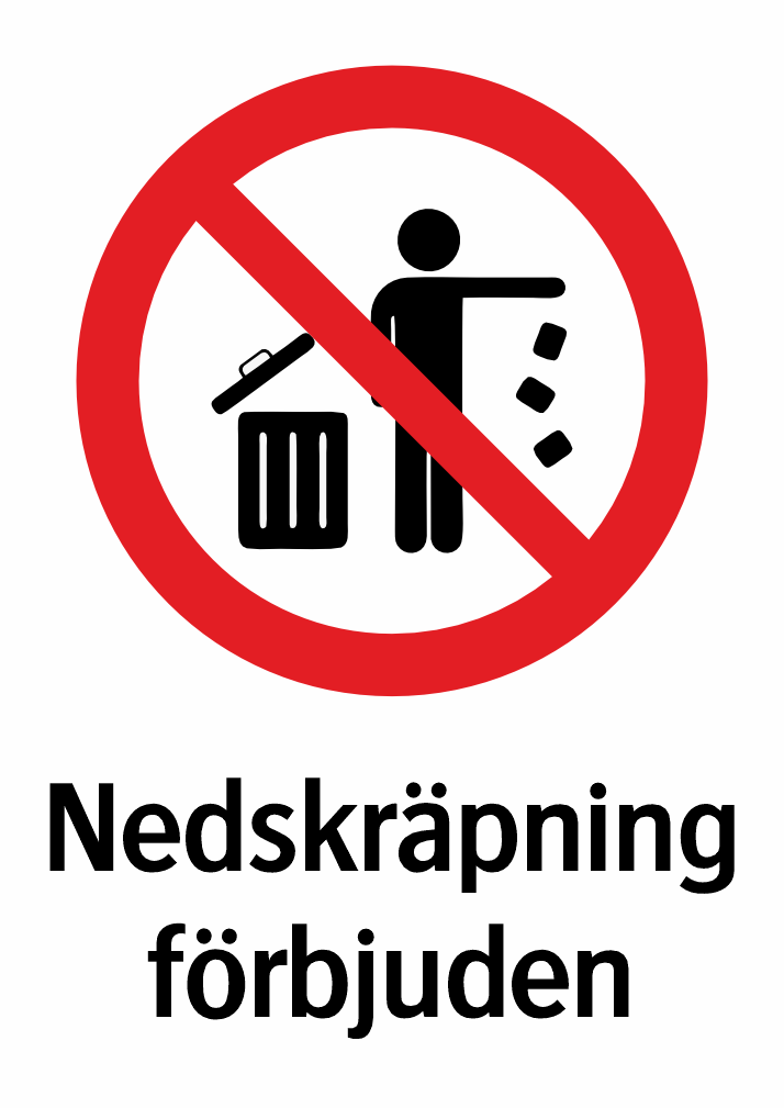 Nedskräpning förbjuden 