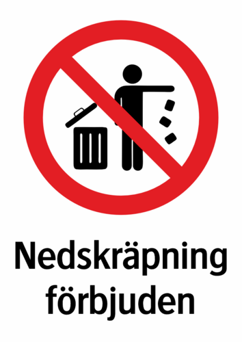 Nedskräpning förbjuden 