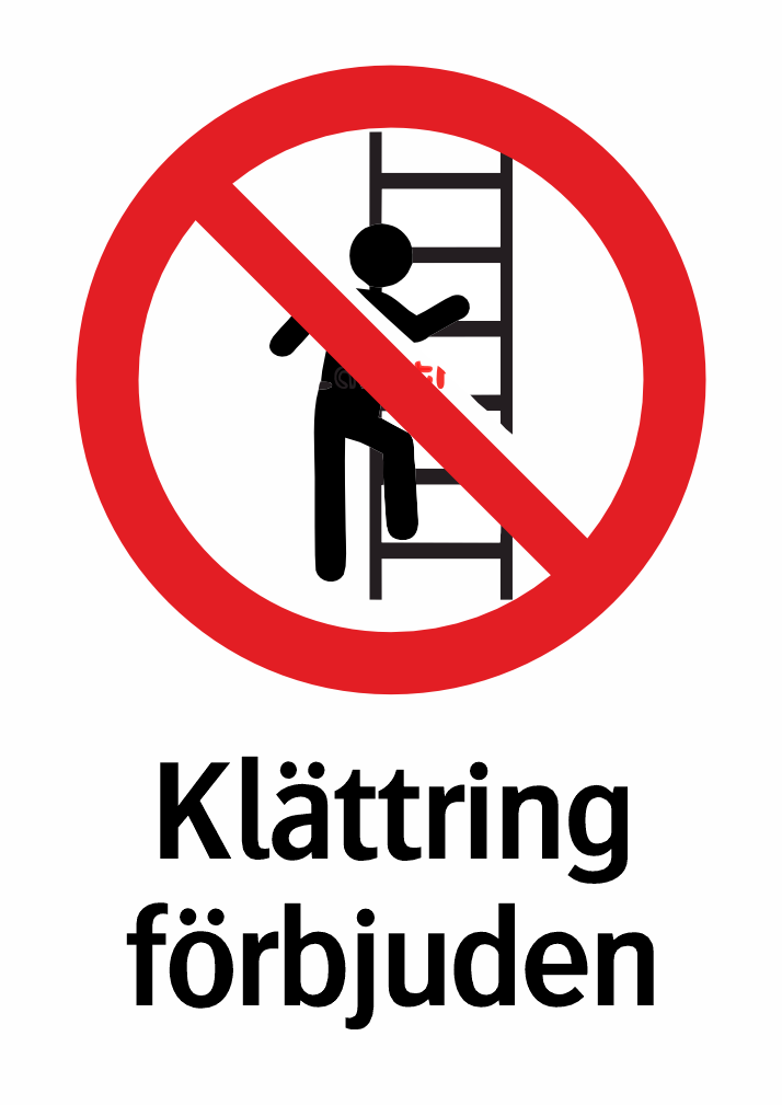 Klättring förbjuden 