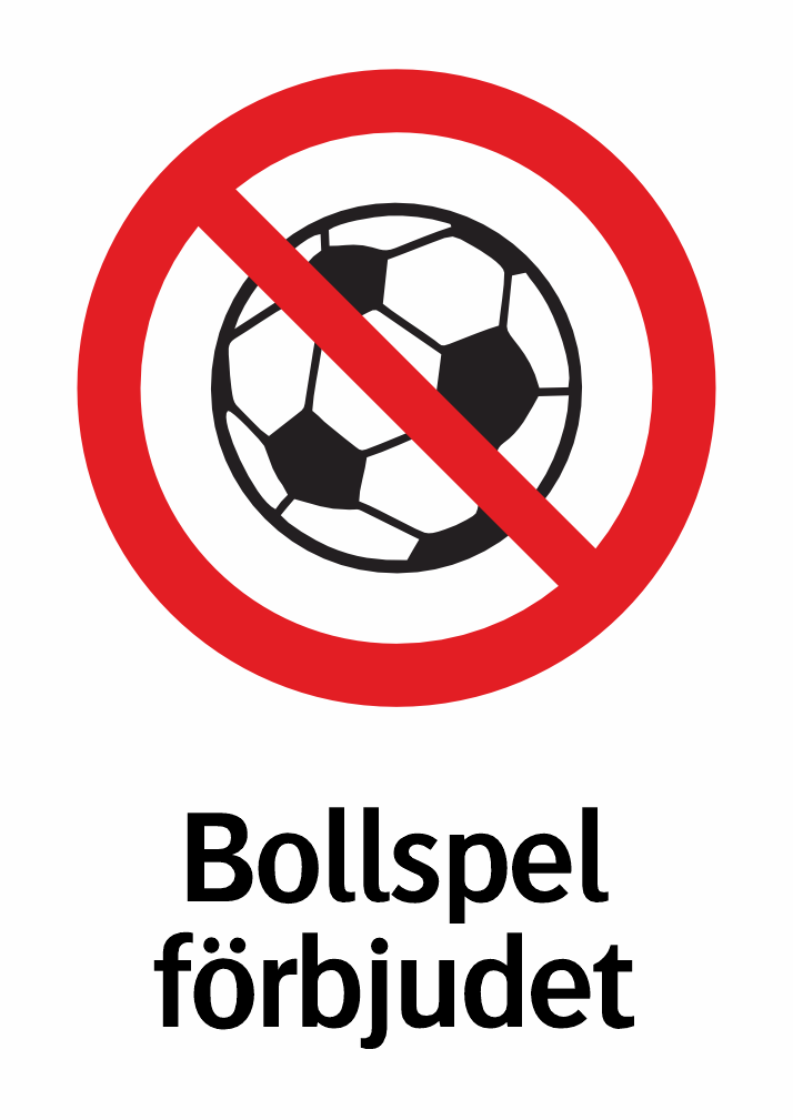 Bollspel förbjudet 