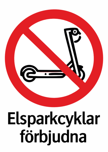 Elsparkcyklar förbjudna  