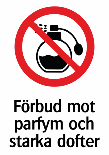 Förbud mot parfym och starka dofter 