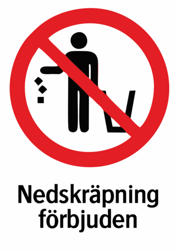Nedskräpning förbjuden 