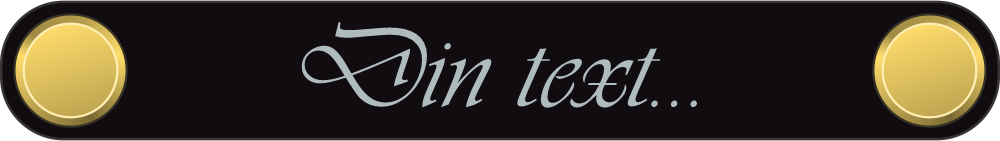 Grimbricka med lasergraverad text. 80x11mm. Levereras med två skruvnitar i valfri färg.